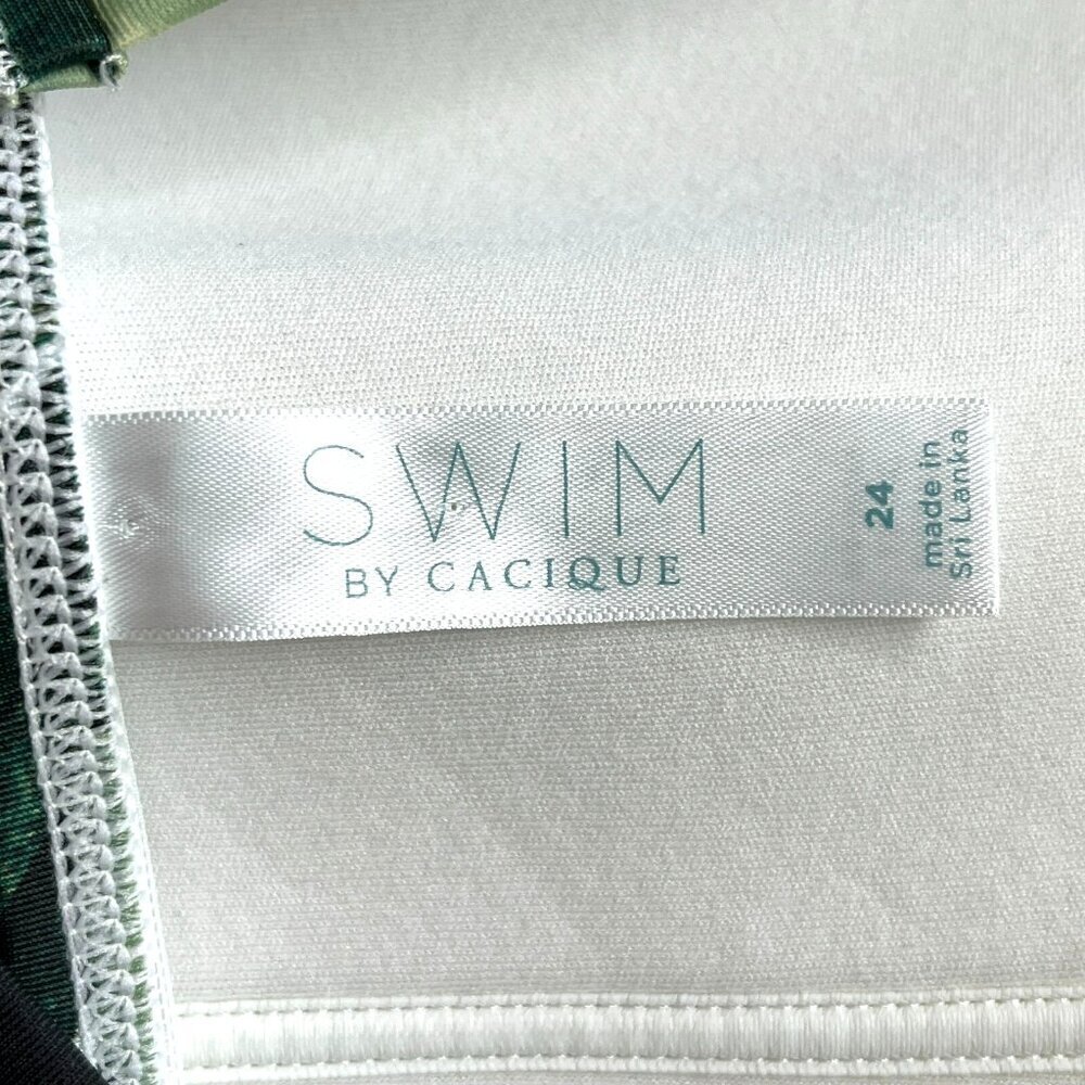 Swim by Cacique Lightly Lined No Wire 1 Piece Swimsuit Swim Dress sz 24 Tropical - Picture 7 of 13